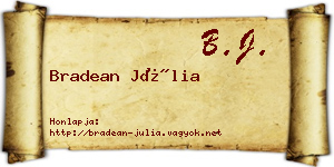 Bradean Júlia névjegykártya